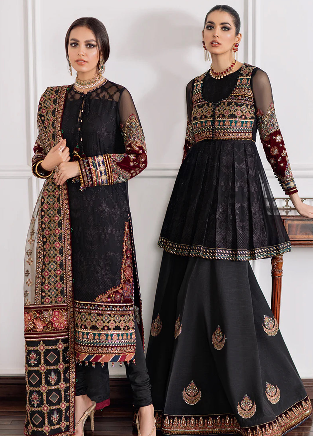 Chantelle by Baroque Unstitched Embroidered Chiffon 3 Piece Suit BQ26UFC EC-04 - Festive Collection