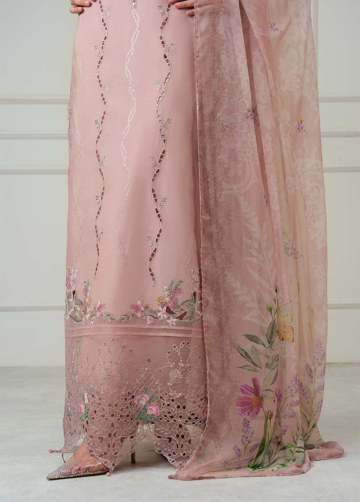 Noor Luxe by Saadia Asad Unstitched Embroidered Lawn 3 Piece Suit SA26UNL D-2A - Summer Collection