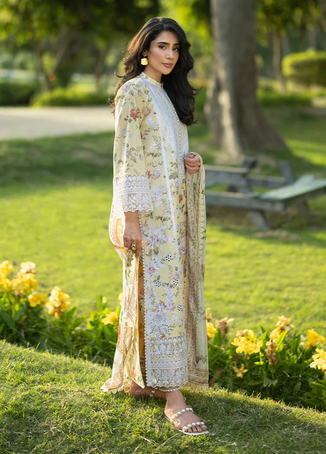 Zainab Chottani Unstitched Embroidered Lawn 3 Piece Suit ZC26ULE Dune 12 - Eid Collection