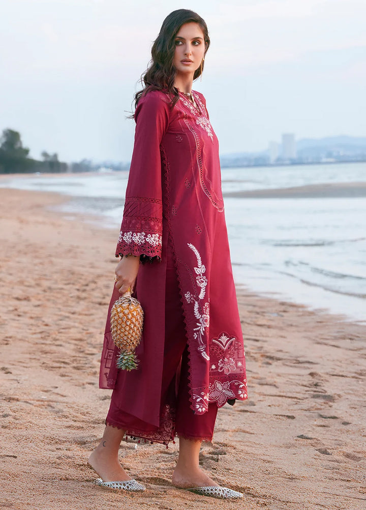 Summer Wine by Izel Unstitched Embroidered Lawn 3 Piece Suit ROSE - Eid Collection