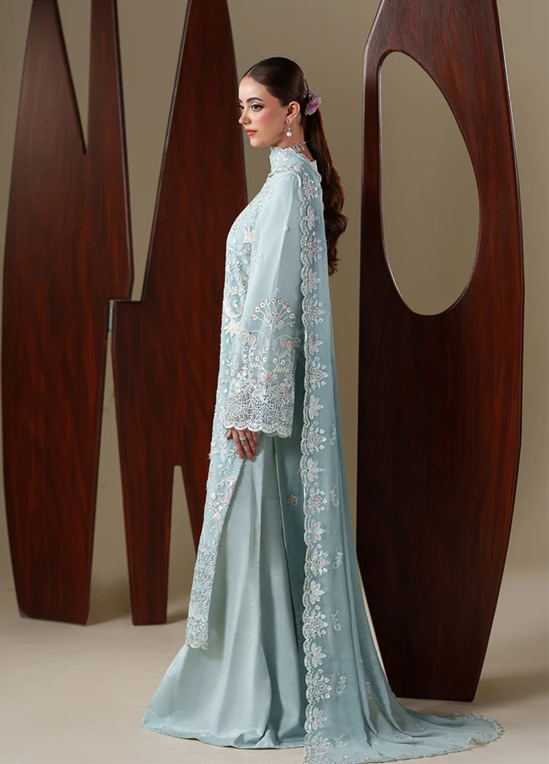 Nouvelle by Emaan Adeel Unstitched Embroidered Chiffon 3 Piece Suit EA26UNC Aria - Festive Collection