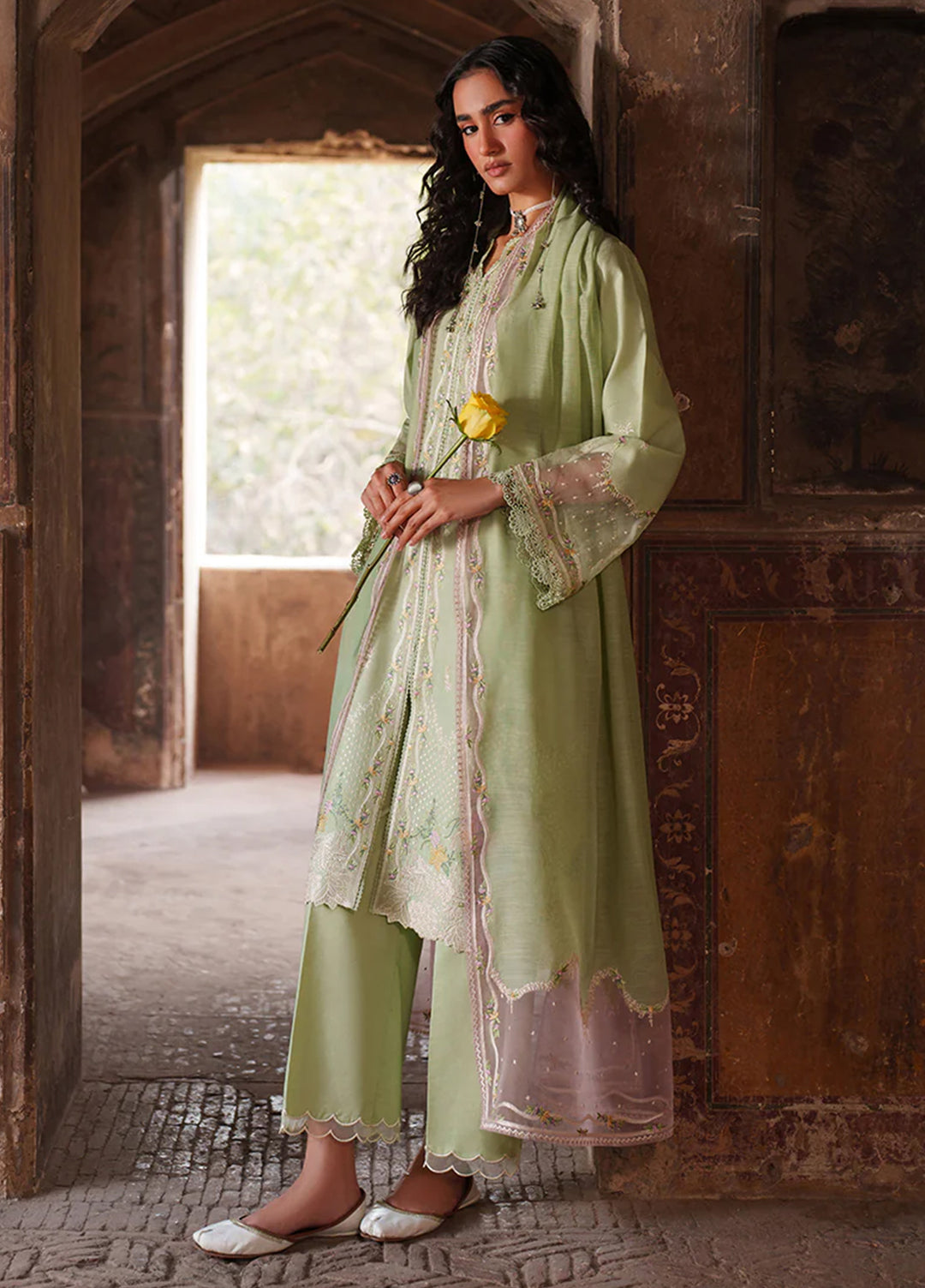 Suroor by Bin Ilyas RTW Embroidered Jacquard Lawn 3 Piece Suit BI26PSL 243A - Festive Collection