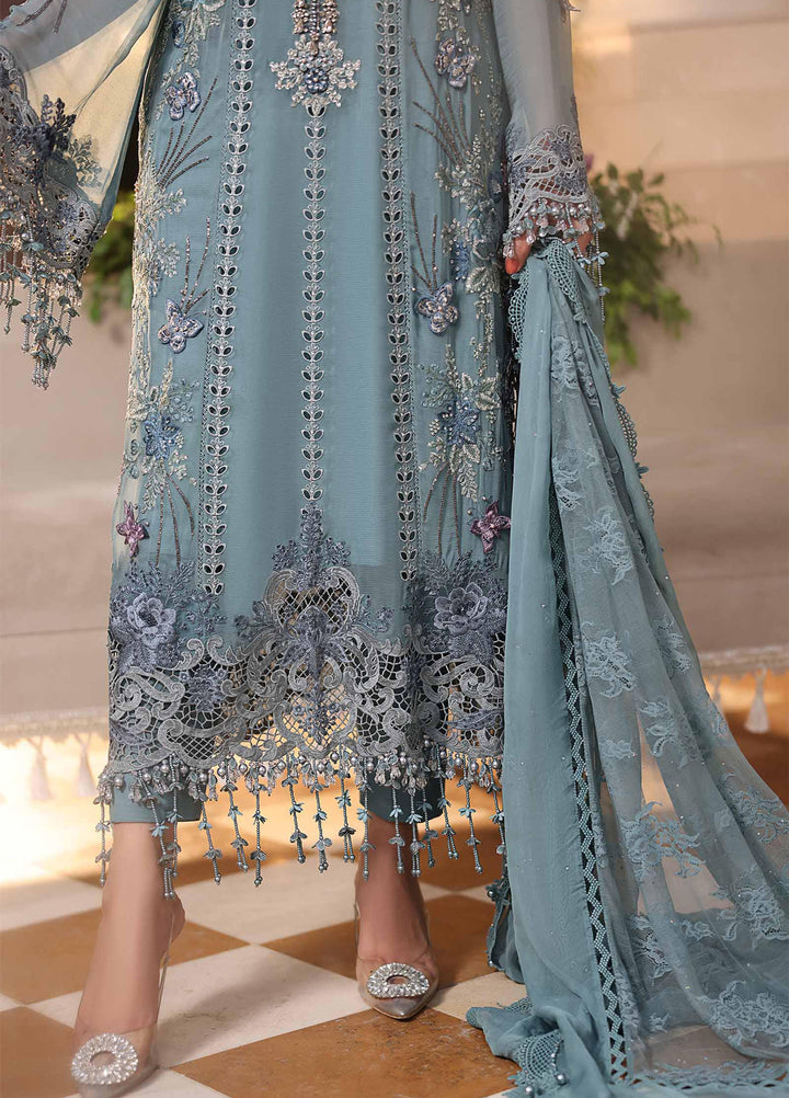 Maria B Unstitched Embroidered Chiffon 3 Piece Suit MB26UCF D6 - Festive Collection