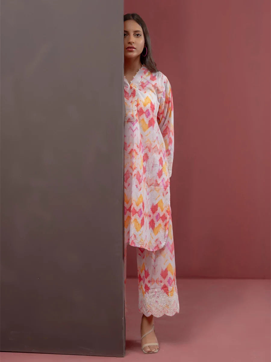 Salitex Women Printed Silk 2 Piece Suit WRS2BA24AL20 - Summer Collection