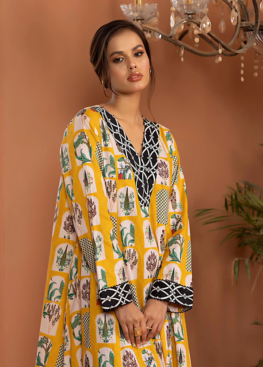 Salitex Women Printed Cambric 1 Piece Shirt SPL1PBE003 - Summer Collection