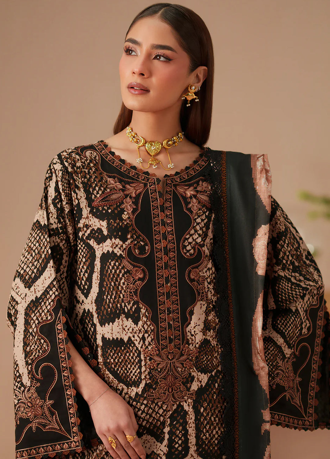 JoJo by Bin Ilyas Unstitched Embroidered Lawn 3 Piece Suit BI26UJJ D-83A - Summer Collection