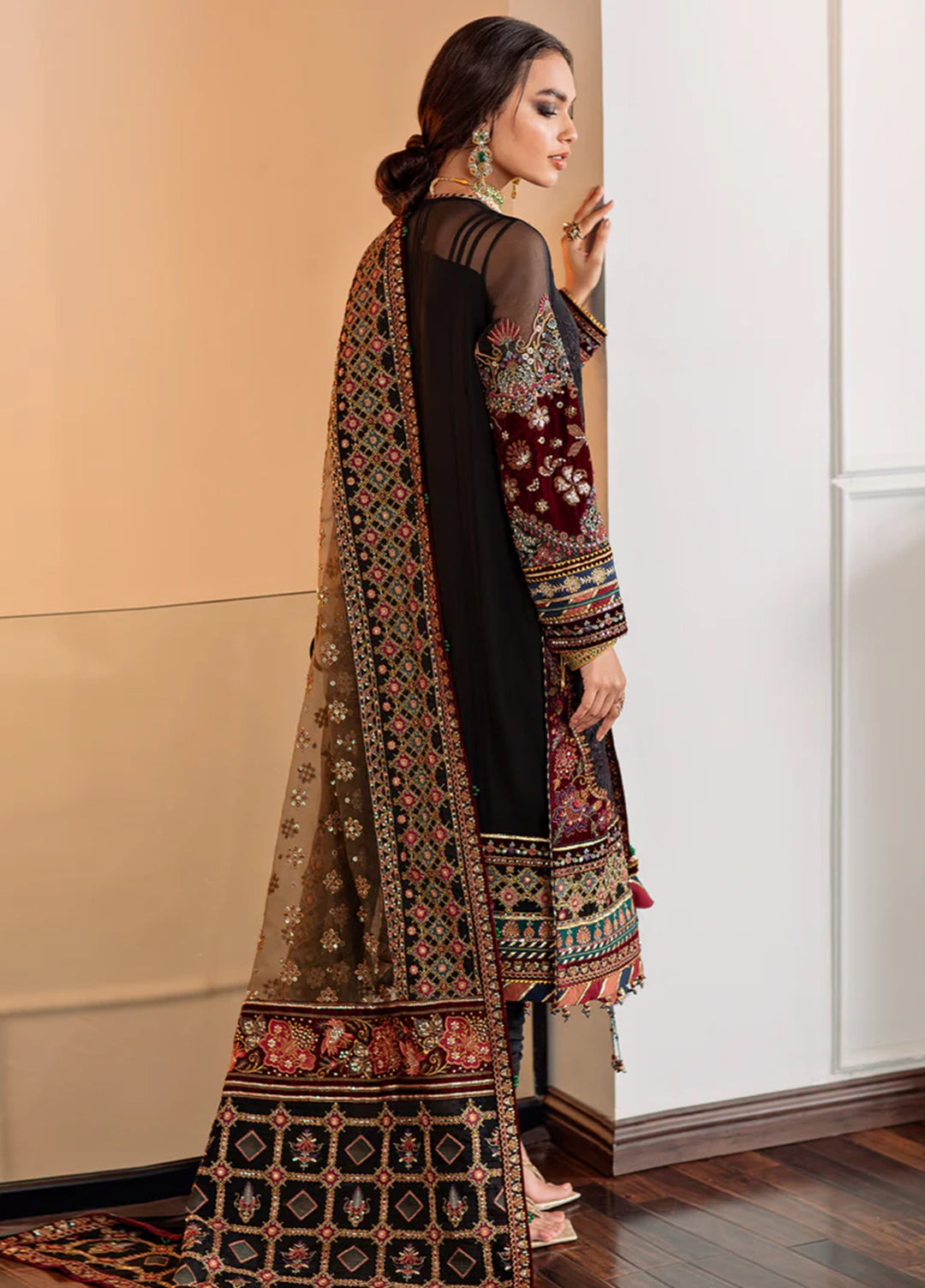 Chantelle by Baroque Unstitched Embroidered Chiffon 3 Piece Suit BQ26UFC EC-04 - Festive Collection