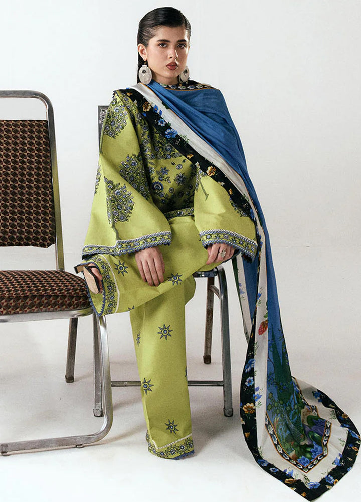 Jugnu by Hussain Rehar Unstitched Embroidered Cotton 3 Piece Suit HR26UCJ Mai JUG-LD D#1279 - Eid Collection