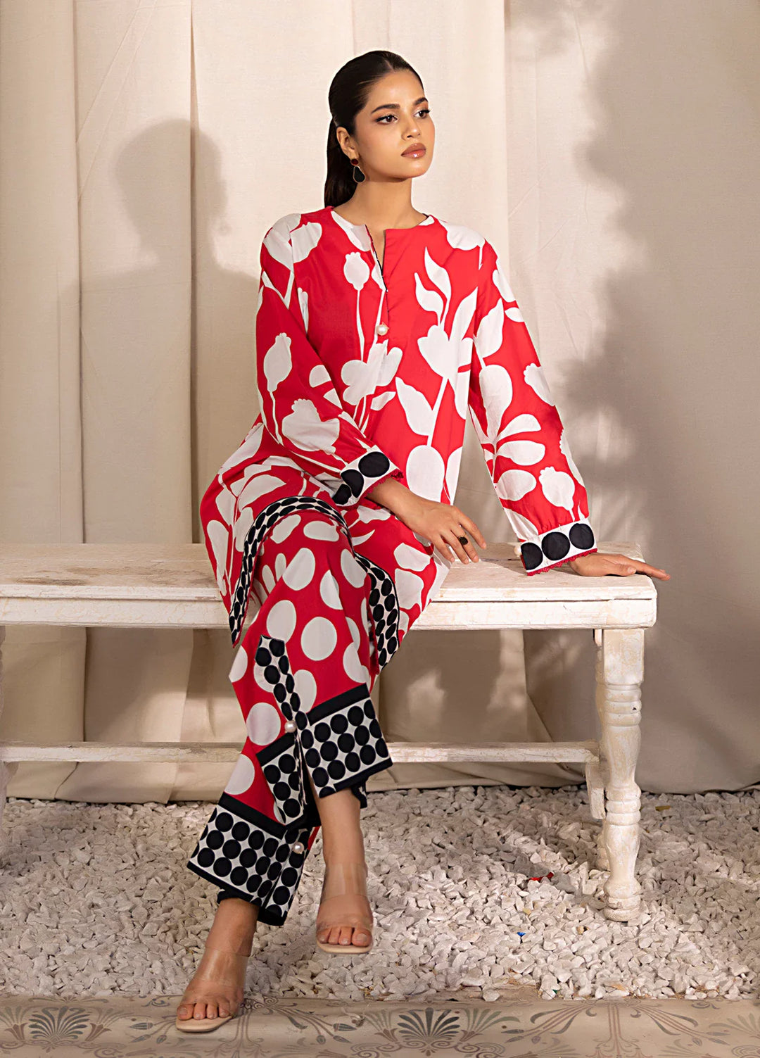 Salitex Women Printed Cambric Co-Ord Set Suit SPL2PBC018 - Summer Collection