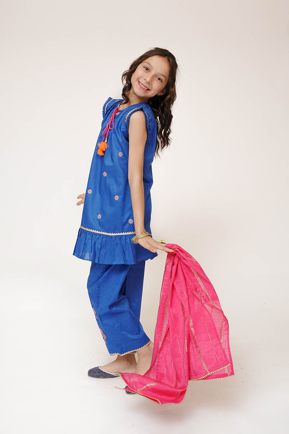 Senorita Girls RTW Embroidered Cotton 3 Piece Suit KAD-03424 Eid Collection