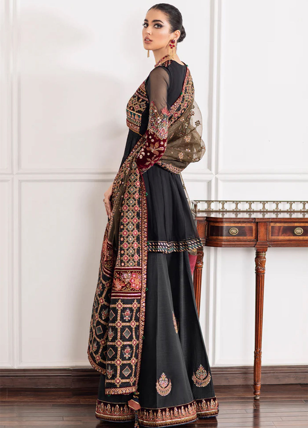 Chantelle by Baroque Unstitched Embroidered Chiffon 3 Piece Suit BQ26UFC EC-04 - Festive Collection