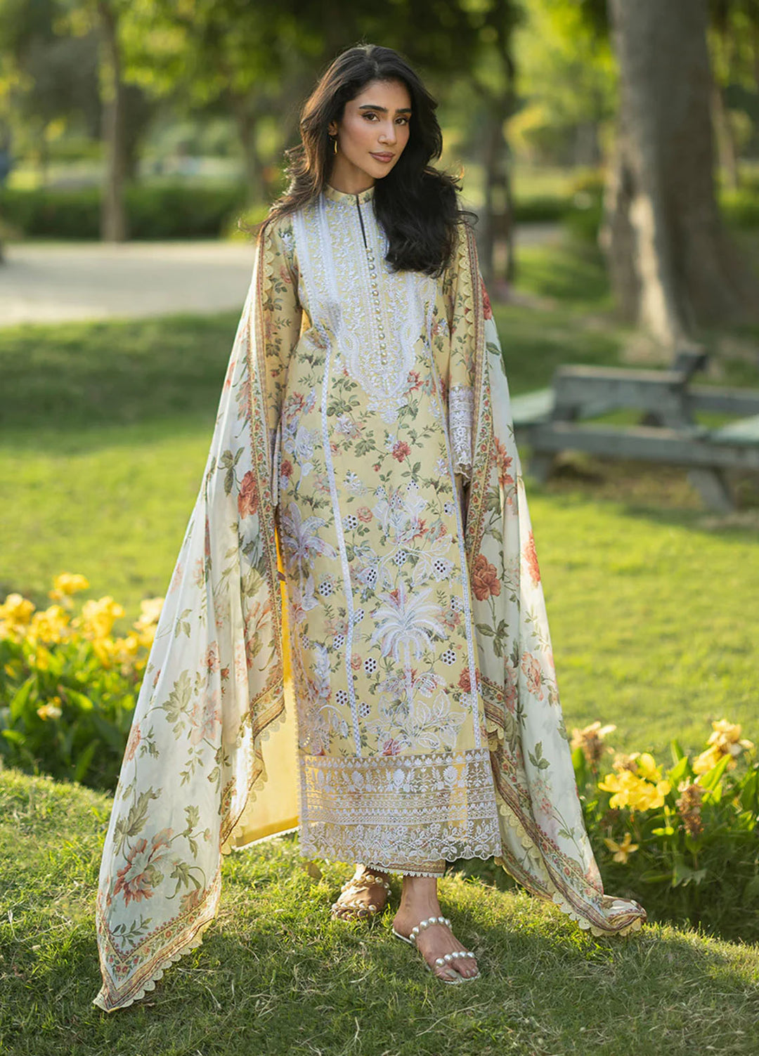Zainab Chottani Unstitched Embroidered Lawn 3 Piece Suit ZC26ULE Dune 12 - Eid Collection
