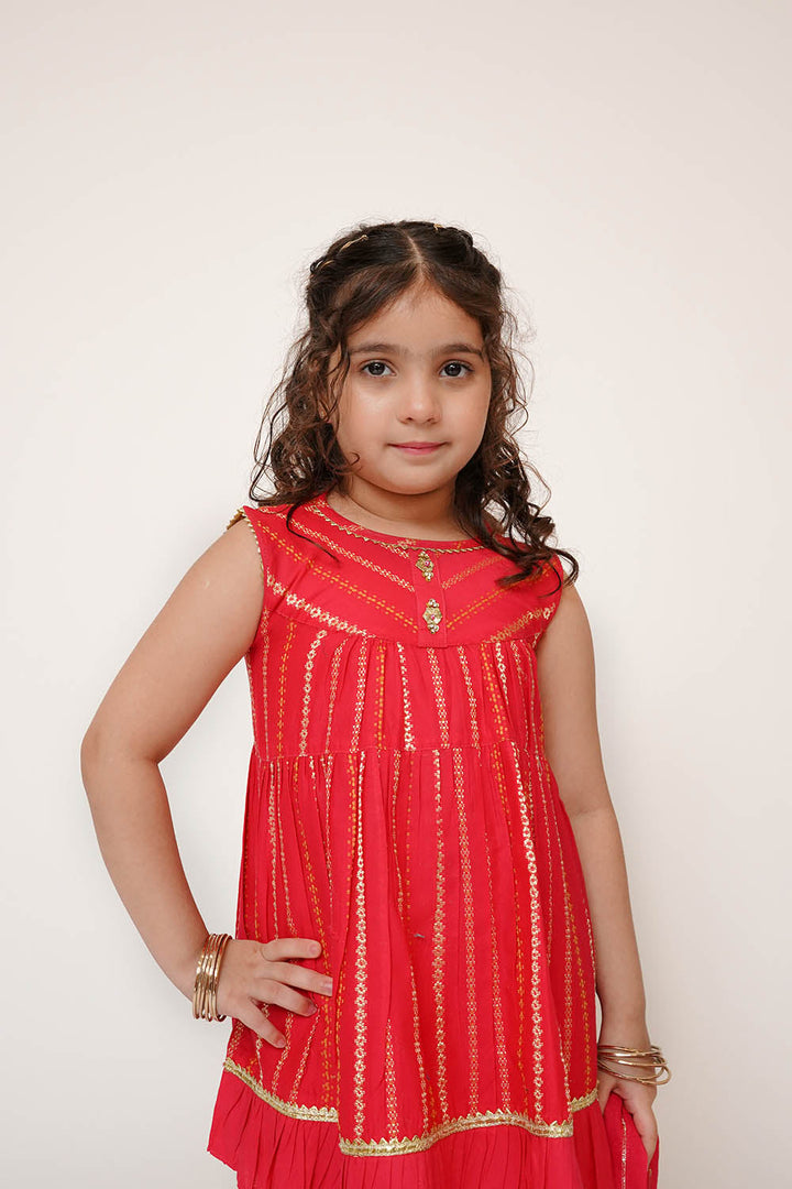 Senorita Girls RTW Solids Dobby Cotton 3 Piece Suit KBD-03458 Eid Collection