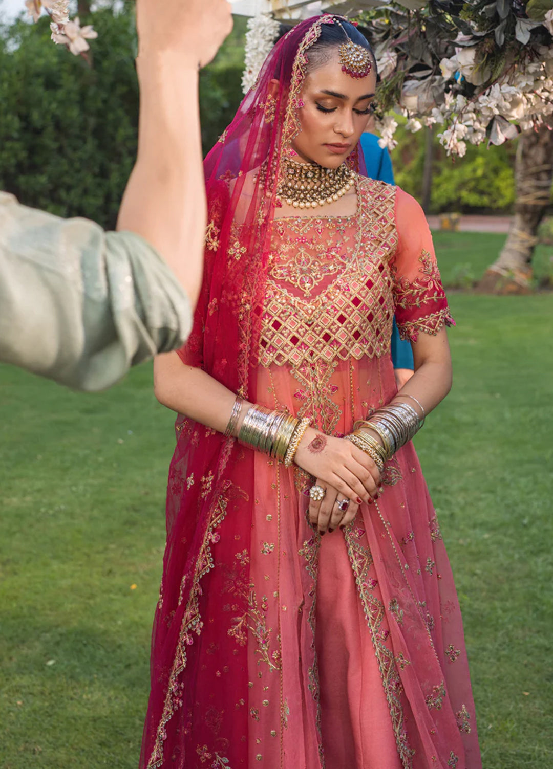 Rang Rasiya Embroidered Organza Suits Unstitched 3 Piece RR25WF D-03 Narmeen - Wedding Collections