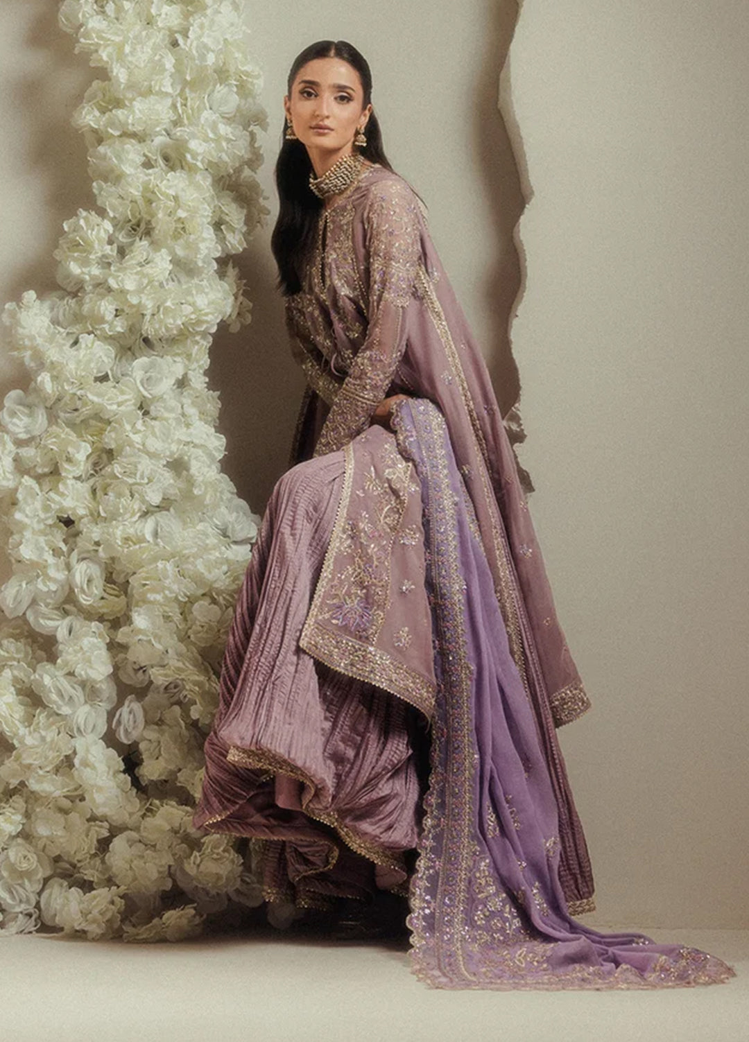 Aik Shaam by AIK Atelier Unstitched Embroidered Chiffon 3 Piece Suit AIK26UAS C2602 - Wedding Collection