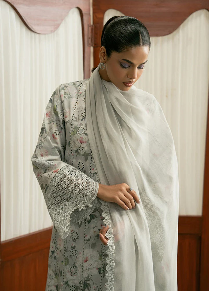 Zephyr by Ayzel Unstitched Lawn Embroidered 3 Piece Suit AAF26UZ D-9 Duha - Summer Collection