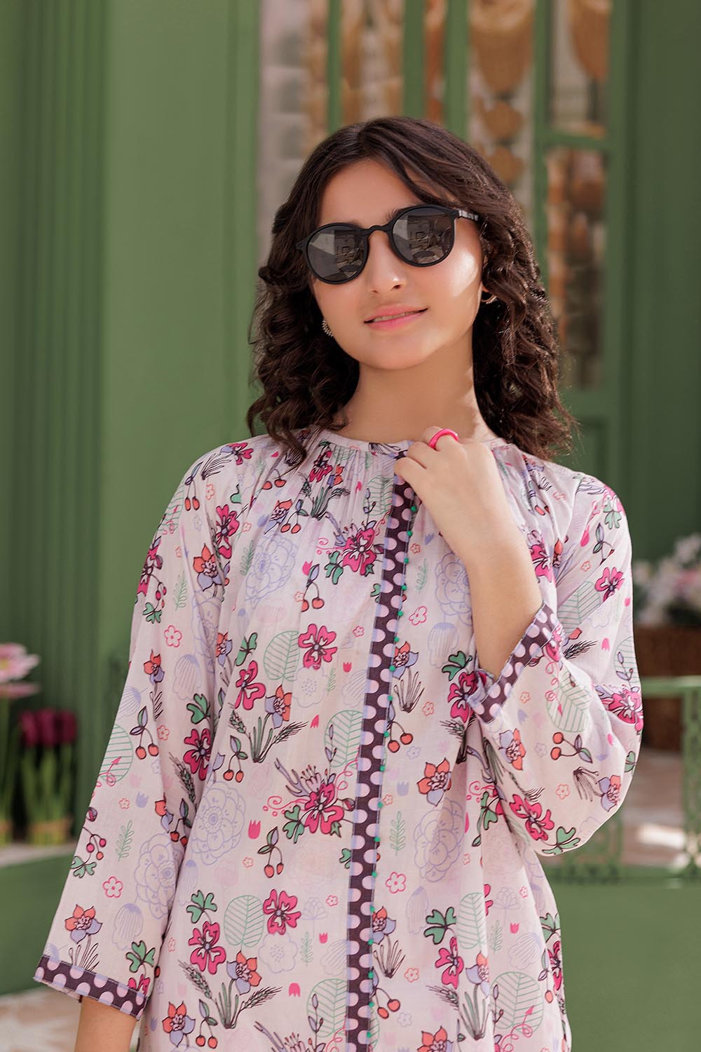 Senorita Girls Ready to Wear Girls Light Purple and Multicolor Casual 3 Piece Suit Cotton Lawn Printed GAD-03062 - Summer Collection