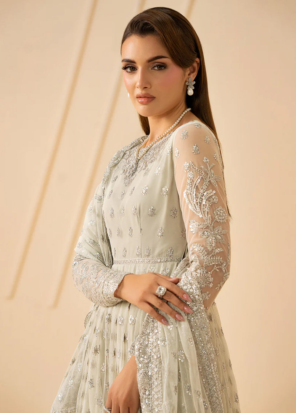 Riwayat by Zarif Unstitched Embroidered Net 4 Piece Suit ZR26URN Atash ZRF-RC-01 - Festive Collection