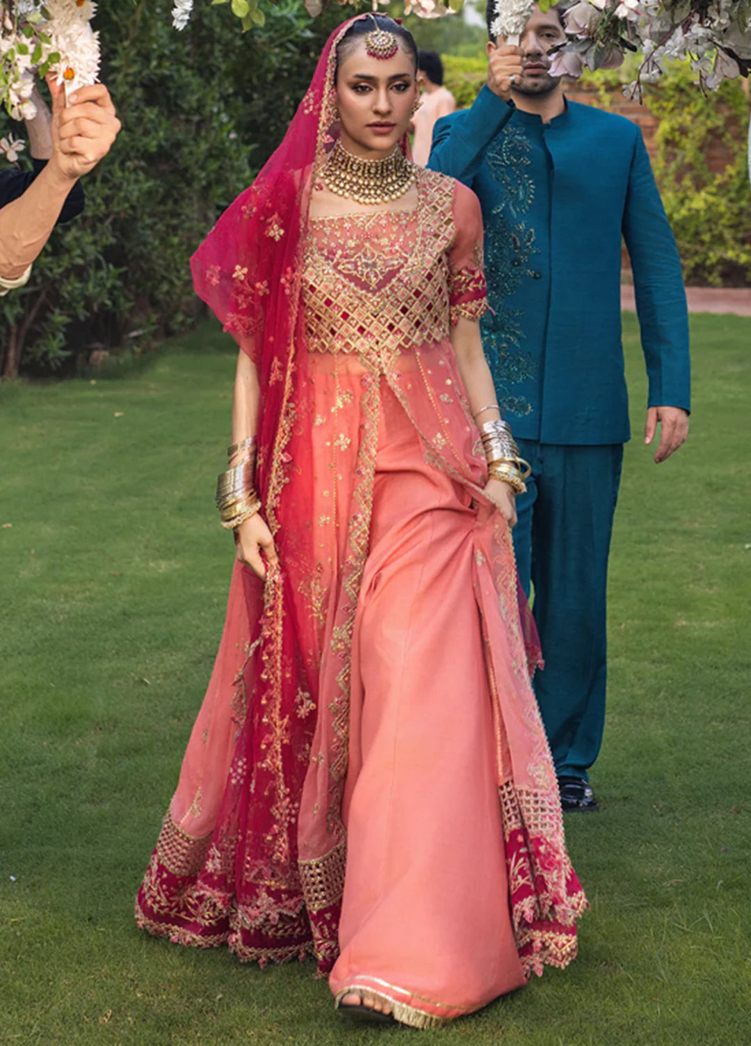 Rang Rasiya Embroidered Organza Suits Unstitched 3 Piece RR25WF D-03 Narmeen - Wedding Collections