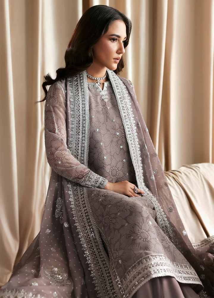 Sirayya by Zarif Unstitched Embroidered Chiffon 3 Piece Suit ZR26US Sitara 05 - Wedding Collection