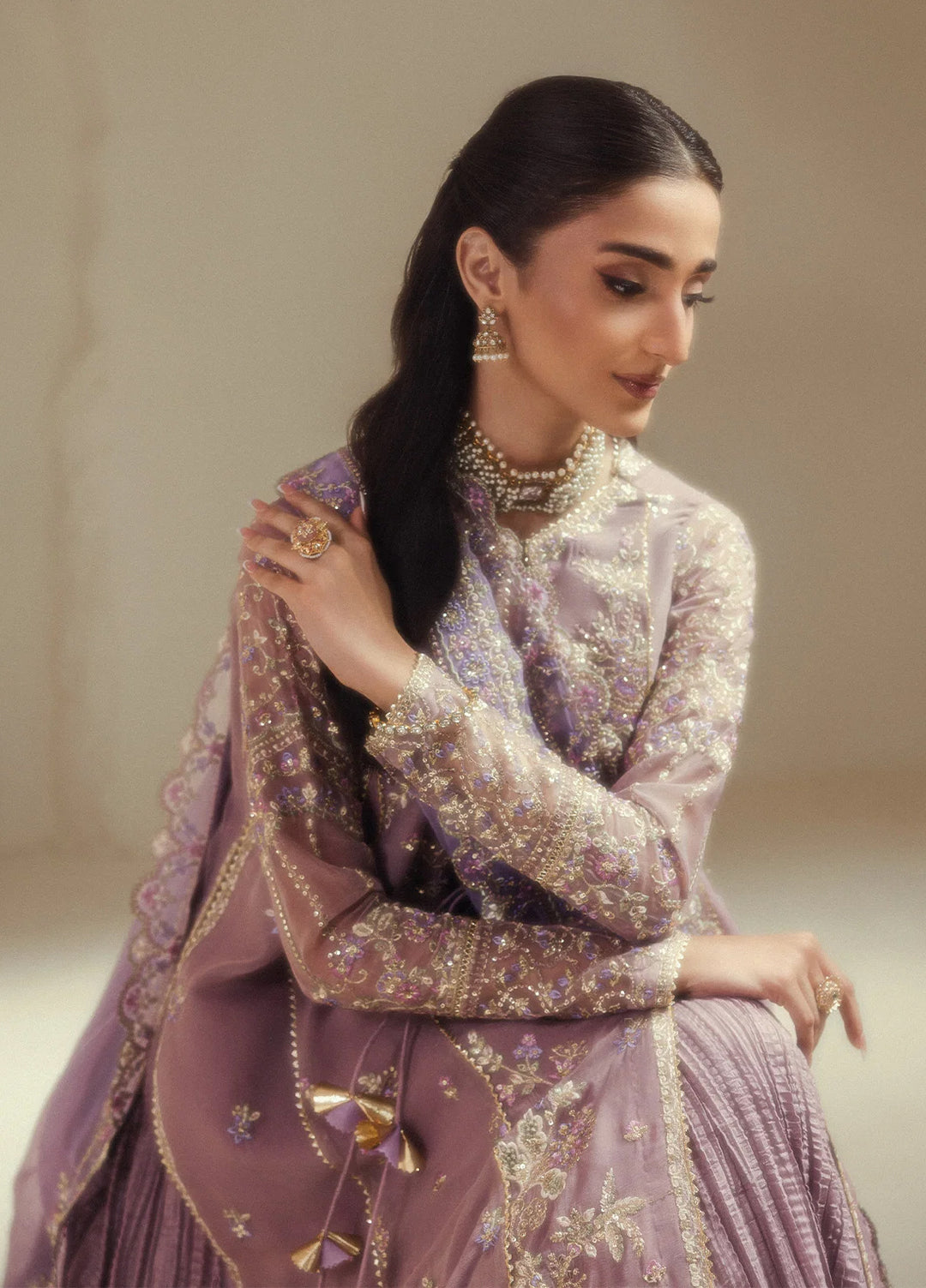 Aik Shaam by AIK Atelier Unstitched Embroidered Chiffon 3 Piece Suit AIK26UAS C2602 - Wedding Collection