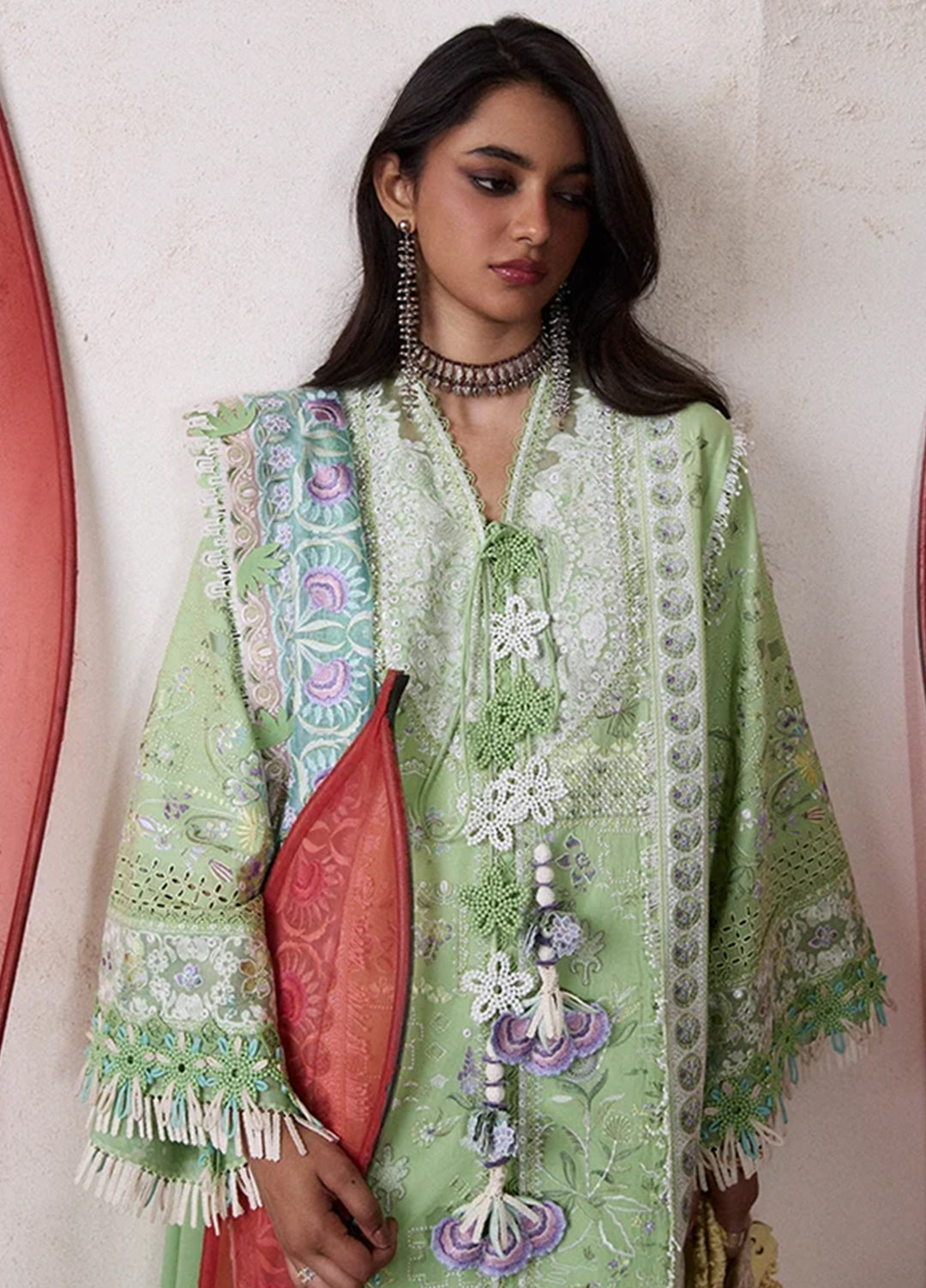 Suffuse Unstitched Embroidered Lawn 3 Piece Suit SSY26ULE Naviel - Eid Collection