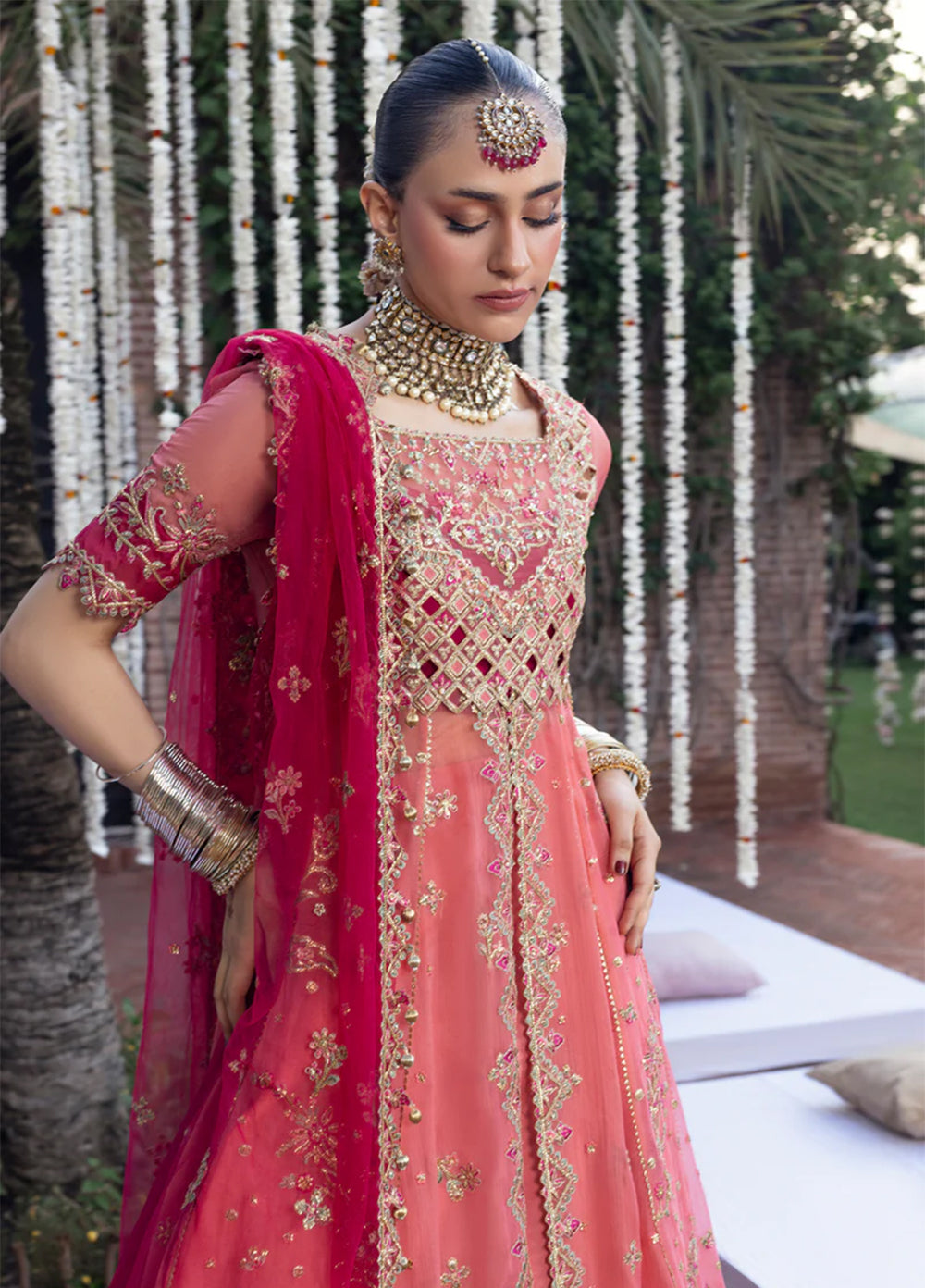 Rang Rasiya Embroidered Organza Suits Unstitched 3 Piece RR25WF D-03 Narmeen - Wedding Collections
