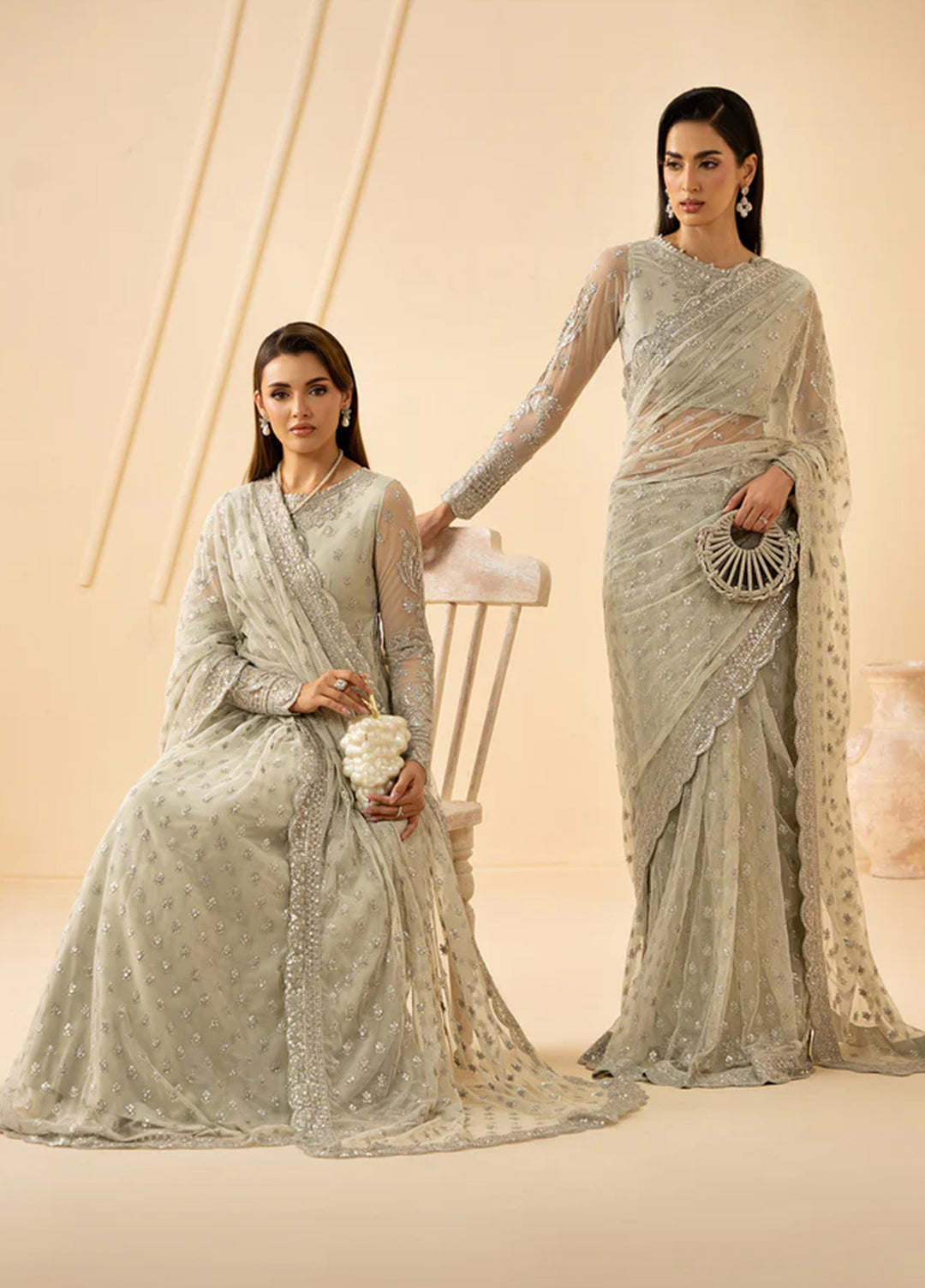 Riwayat by Zarif Unstitched Embroidered Net 4 Piece Suit ZR26URN Atash ZRF-RC-01 - Festive Collection