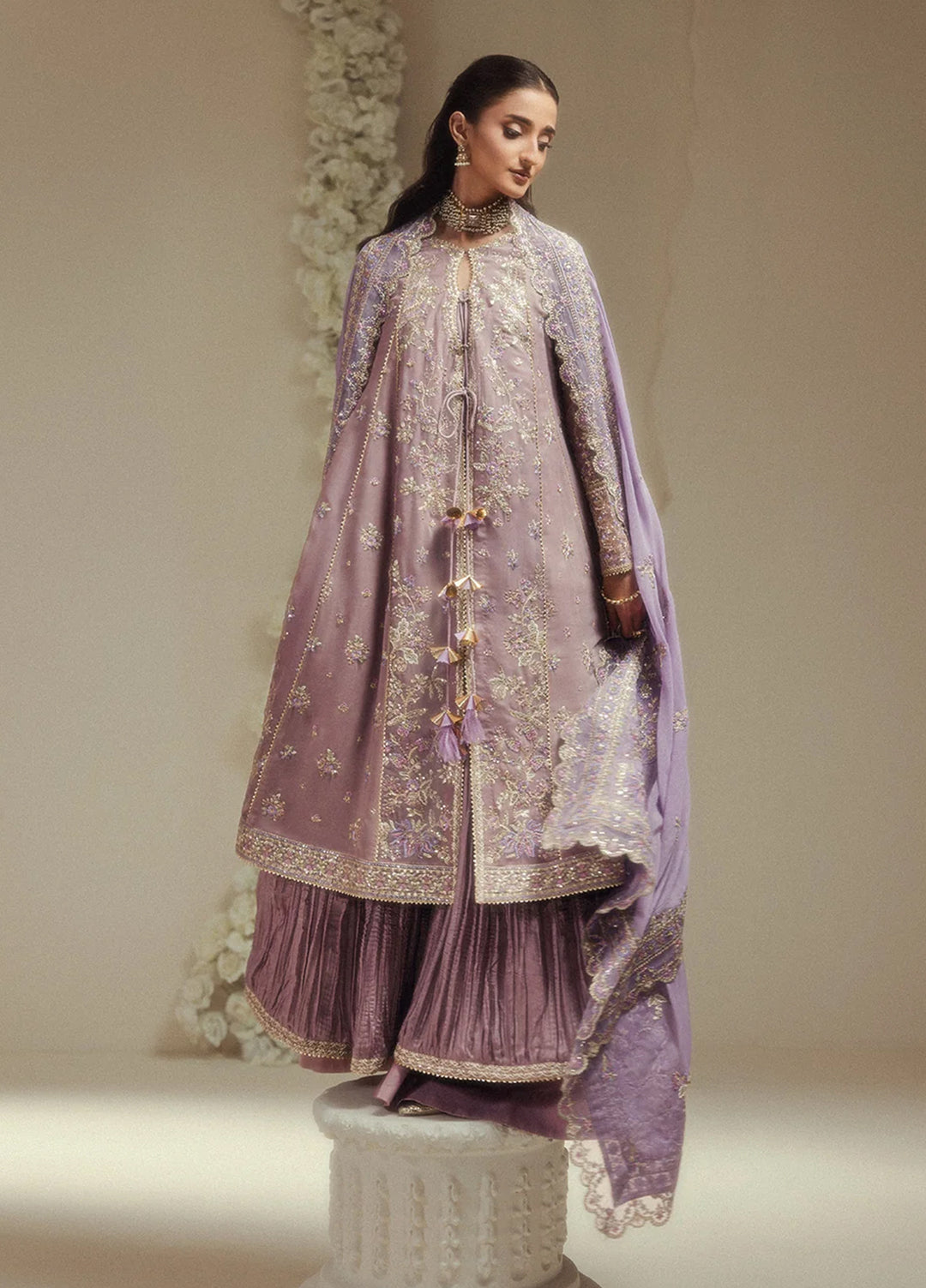 Aik Shaam by AIK Atelier Unstitched Embroidered Chiffon 3 Piece Suit AIK26UAS C2602 - Wedding Collection
