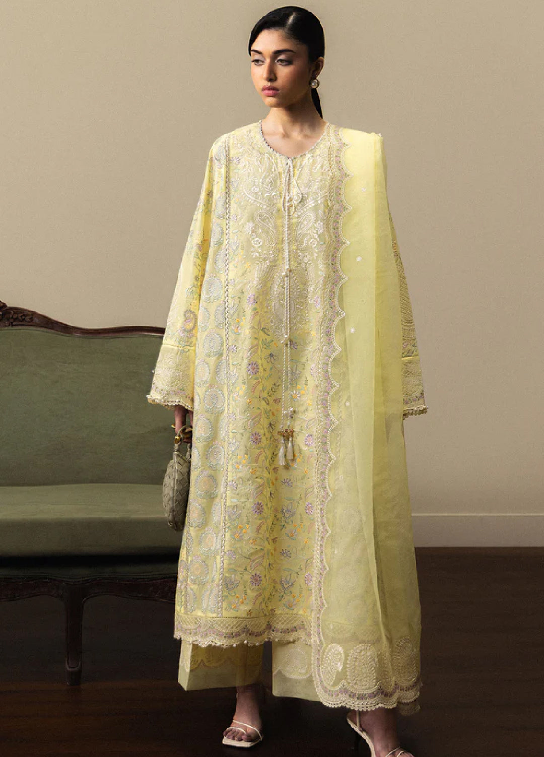 Satori by Zara Shahjahan Unstitched Embroidered Lawn 3 Piece Suit ZS26USL D-3 HINATA - Summer Collection