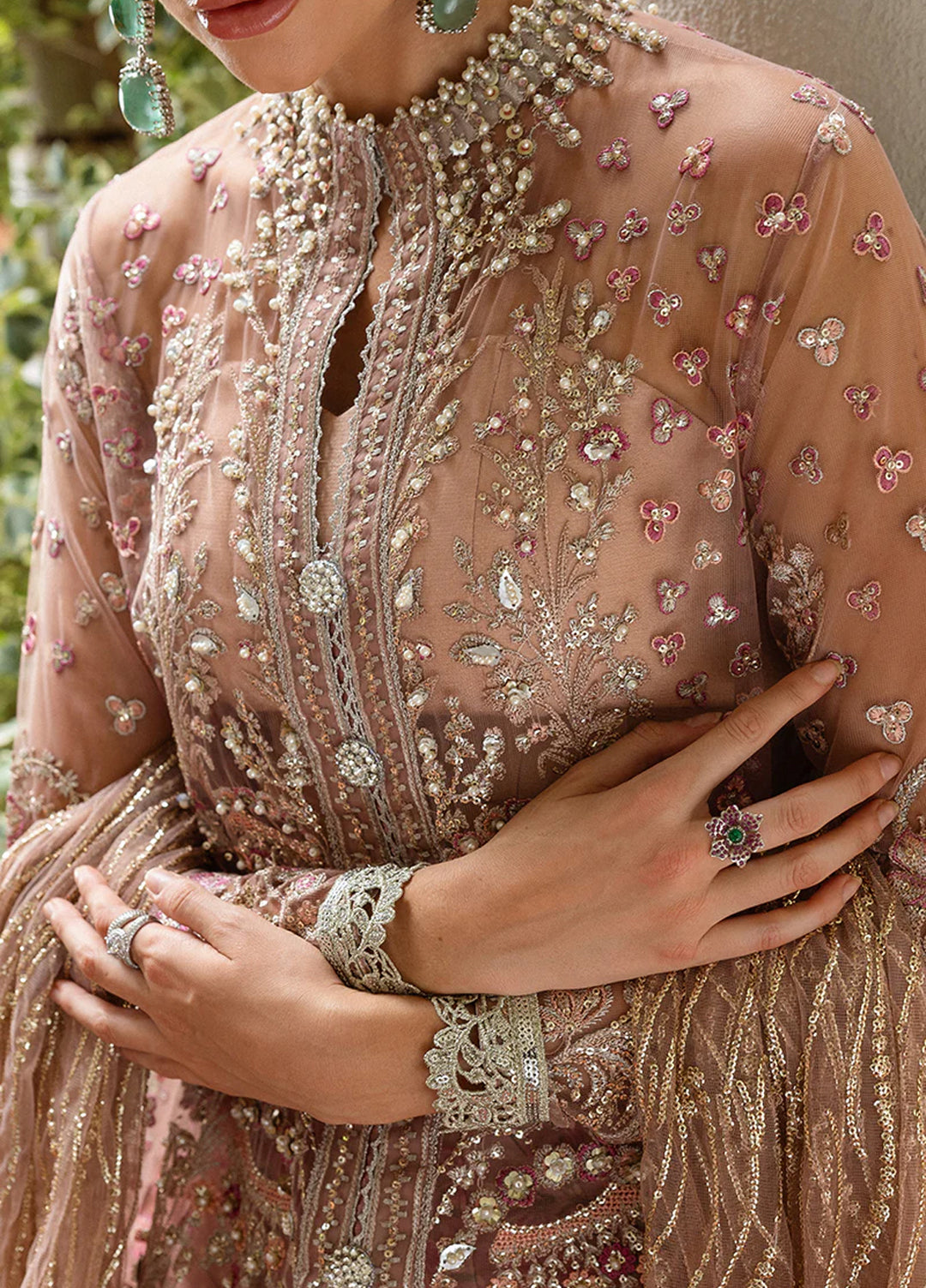 Inception by Mushq Embroidered Net Suits Unstitched 4 Piece MQ25IW D-01 Before Sunrise - Wedding Collection