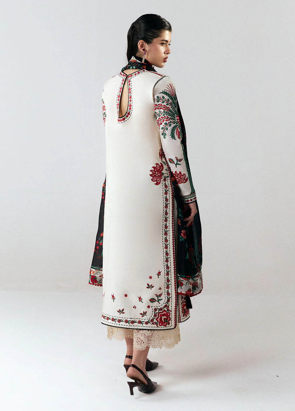 Jugnu by Hussain Rehar Unstitched Embroidered Cotton 3 Piece Suit HR26UCJ Inali JUG-LD D#1278 - Eid Collection