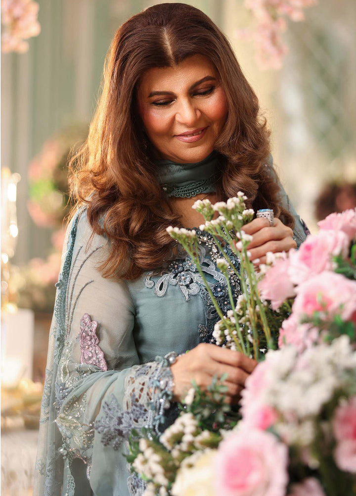 Maria B Unstitched Embroidered Chiffon 3 Piece Suit MB26UCF D6 - Festive Collection