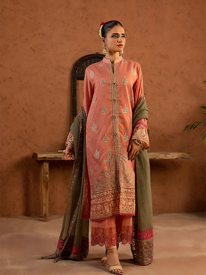 Salitex Women Embroidered Cotton 3 Piece Suit SPL3PELP050 - Summer Collection