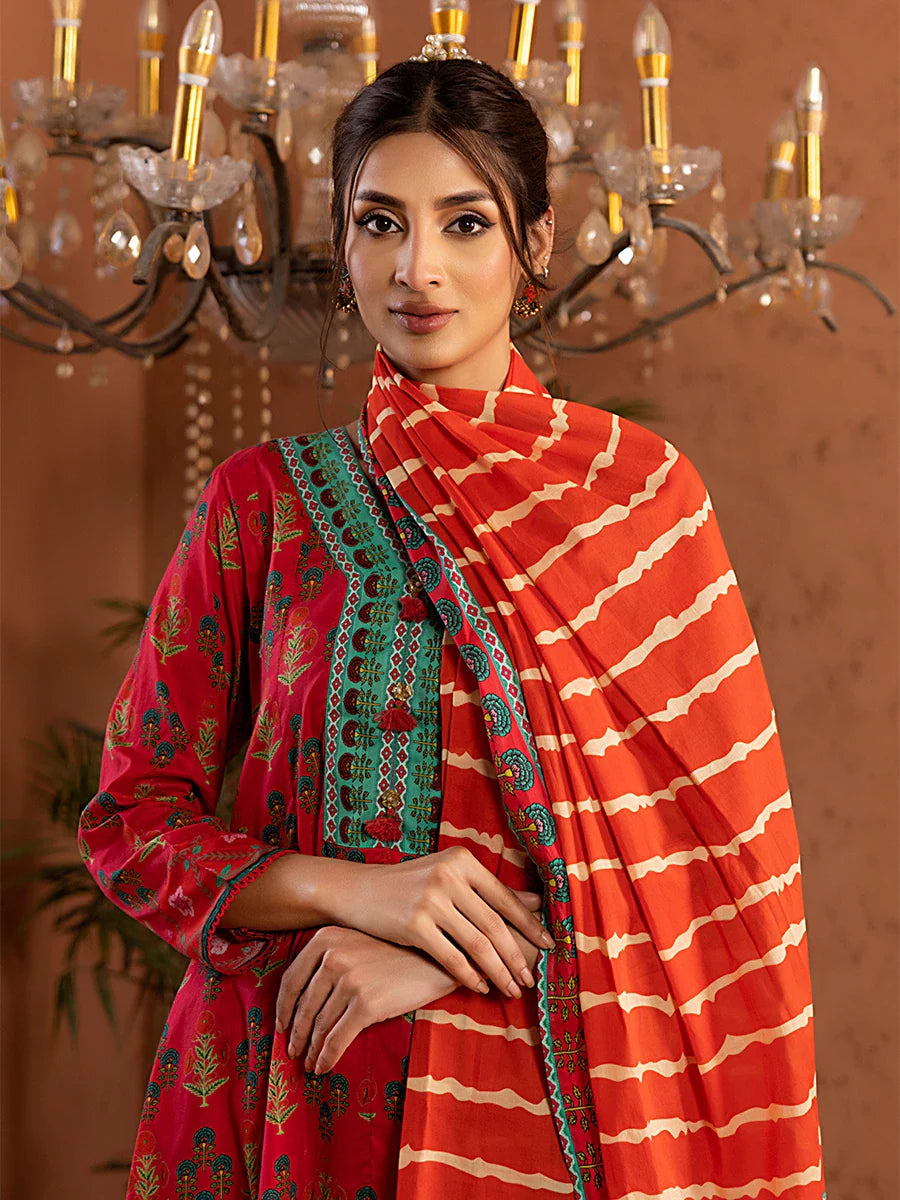 Salitex Women Printed Cambric 2 Piece Suit SPL2PBE030) - Summer Collection