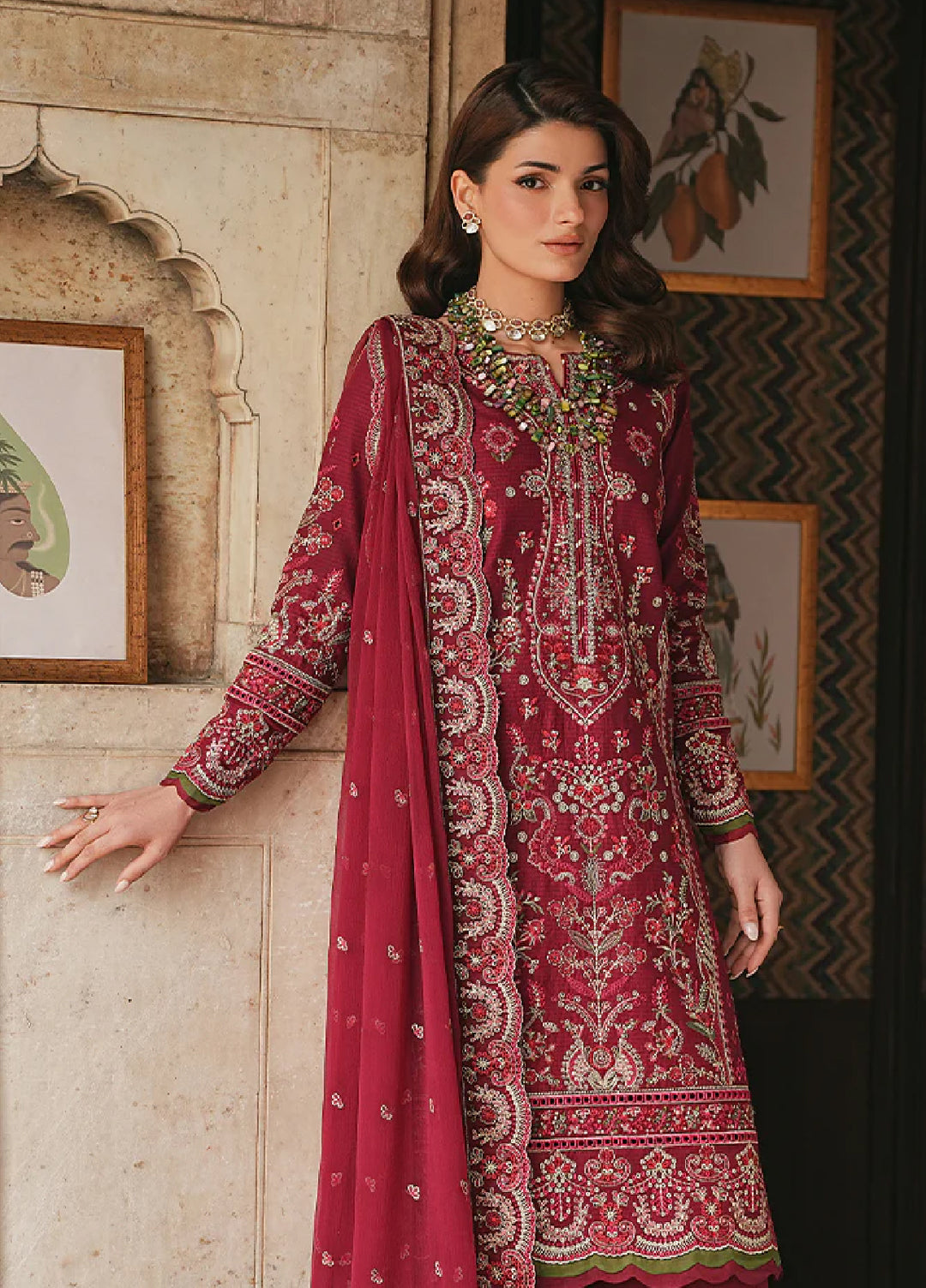 Gulaal Unstitched Embroidered Luxury Lawn 3 Piece Suit GL26USL MIREVRA LL-15 - Festive Collection