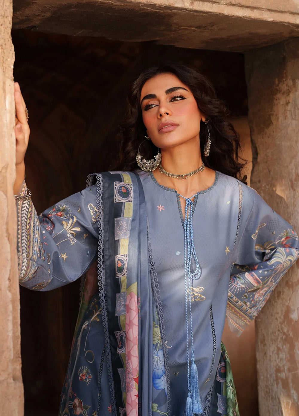 Suroor by Bin Ilyas RTW Embroidered Jacquard Lawn 3 Piece Suit BI26PSL 242B - Festive Collection