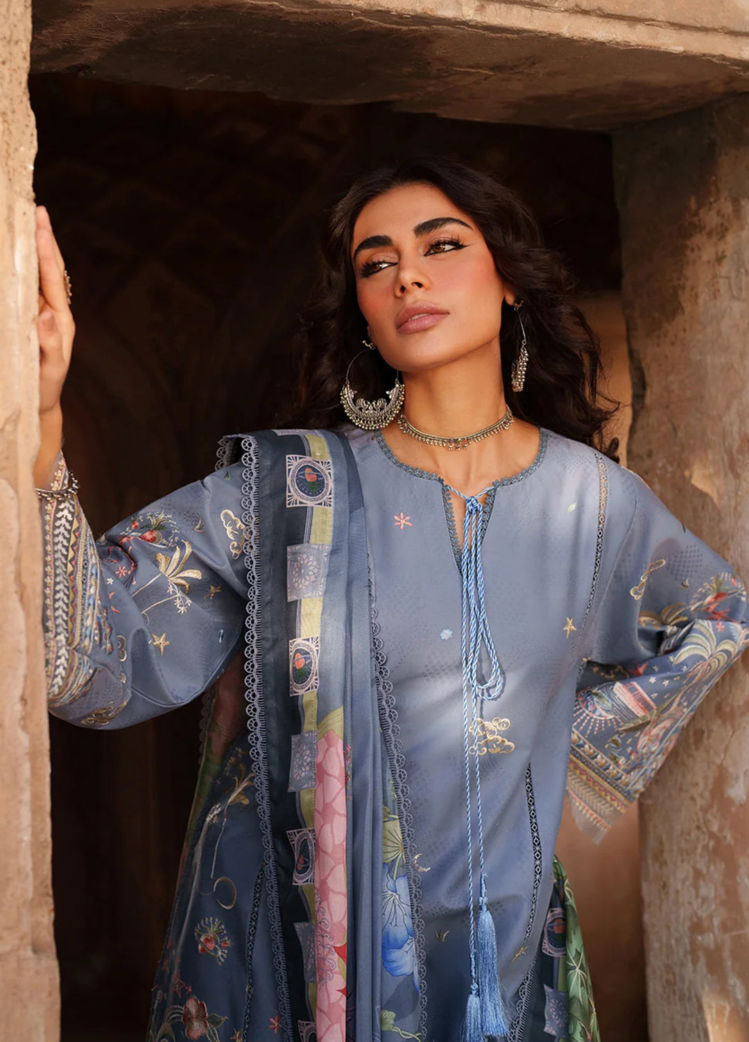 Suroor by Bin Ilyas RTW Embroidered Jacquard Lawn 3 Piece Suit BI26PSL 242B - Festive Collection