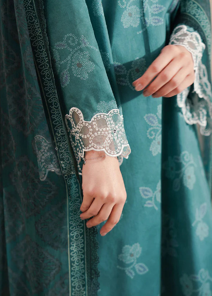 Cross Stitch Unstitched Lawn Embroidered Lawn 3 Piece Suit CS26UD D-5 Forest Dew - Summer Collection