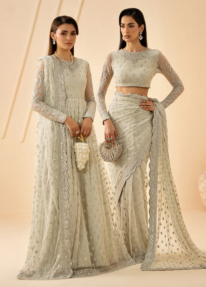 Riwayat by Zarif Unstitched Embroidered Net 4 Piece Suit ZR26URN Atash ZRF-RC-01 - Festive Collection