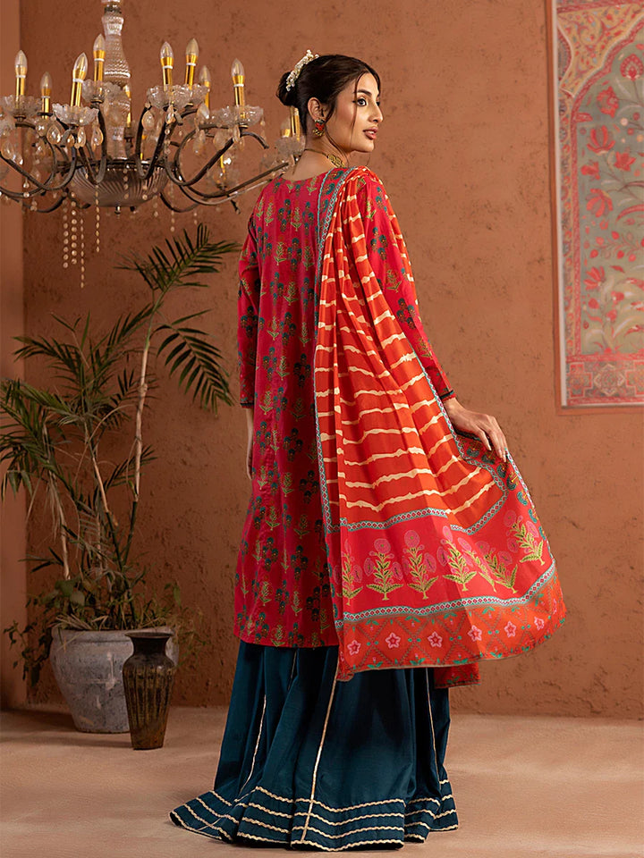 Salitex Women Printed Cambric 2 Piece Suit SPL2PBE030) - Summer Collection