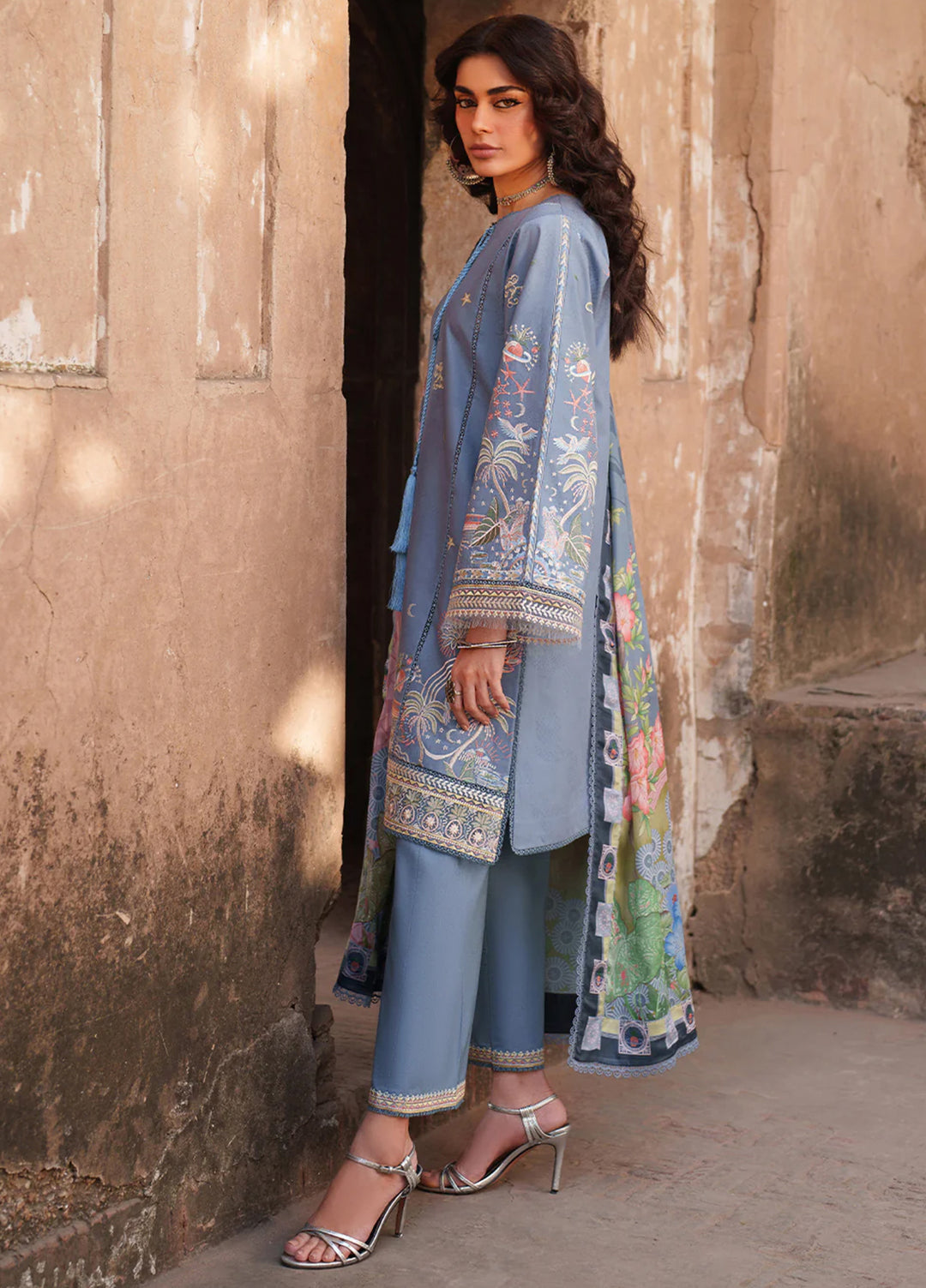Suroor by Bin Ilyas RTW Embroidered Jacquard Lawn 3 Piece Suit BI26PSL 242B - Festive Collection