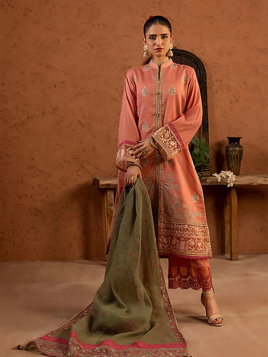 Salitex Women Embroidered Cotton 3 Piece Suit SPL3PELP050 - Summer Collection