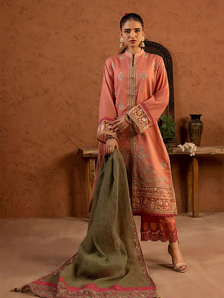 Salitex Women Embroidered Cotton 3 Piece Suit SPL3PELP050 - Summer Collection