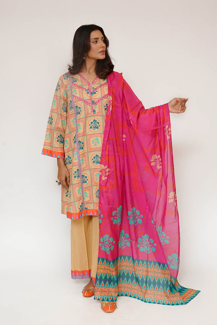 Senorita Women RTW Printed Lawn Cotton 3 Piece Suit LAD-03434 Eid Collection