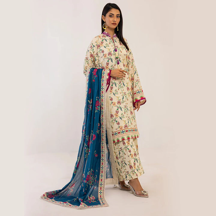 Salitex Women Printed Lawn 3 Piece Suit SSS24U3P008 - Summer Collection