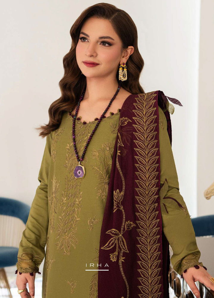 Carnation by Rang Rasiya Unstitched Embroidered Lawn 3 Piece Suit RR26UCL D6 IRHA - Eid Collection