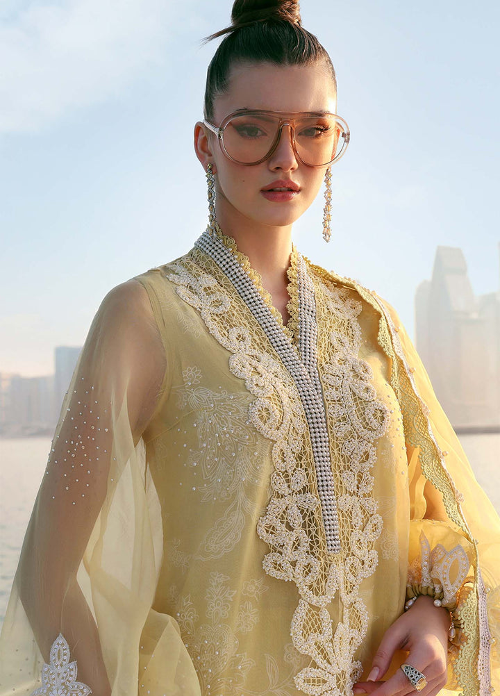 Maria B Unstitched Embroidered Luxury Lawn 3 Piece Suit MB26UEL 4A - Eid Collection