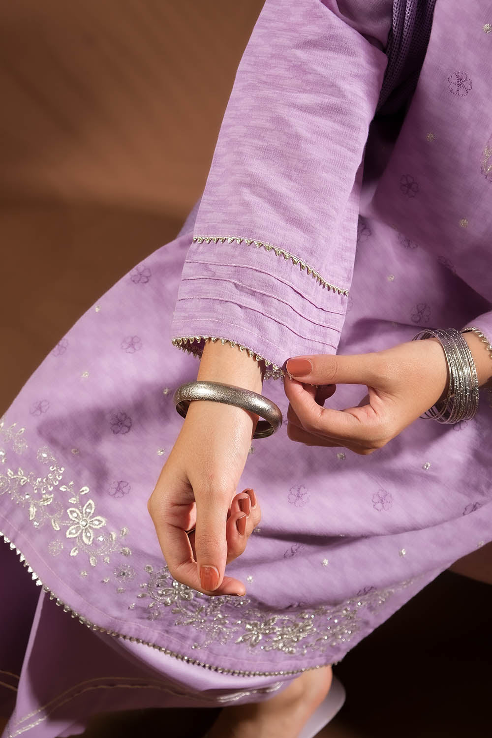 Senorita Girls RTW Embroidered Dobby Cotton 3 Piece Suit GBD-03385 Eid Collection