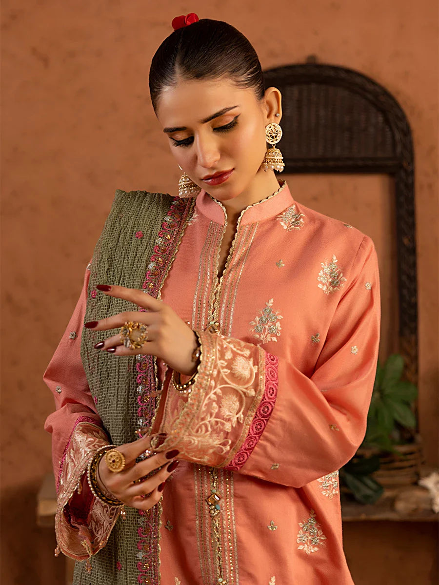 Salitex Women Embroidered Cotton 3 Piece Suit SPL3PELP050 - Summer Collection